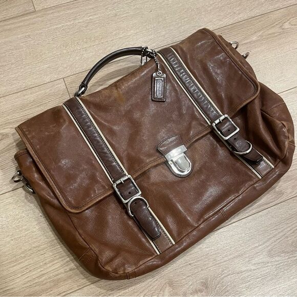 Coach Vintage Two Way Briefcase Brown Leather 70146 - Picture 1 of 11